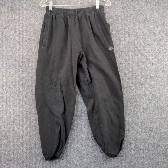 Adidas Joggers Sweatpants Mens Size Small Black Pockets Logo - Picture 2 of 12